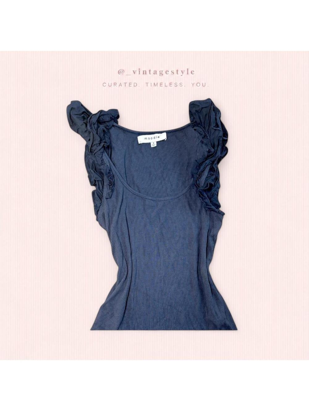 Women's Blue and Navy Vests-tanks-cami